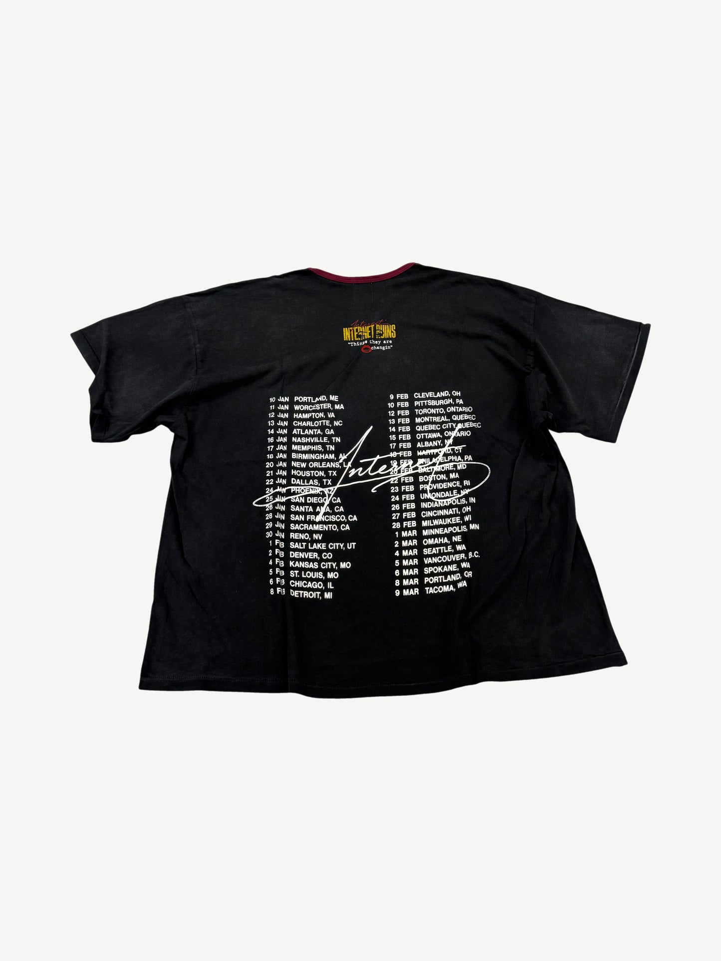 Internet Ruins Things IRT Black Heart of Glass Ringer Tee
