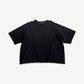 Kapital two-tone pocket tee front, faded black body with chest pocket and dropped shoulders.