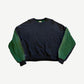 Kapital Bone 2 Tone Green Black Crewneck