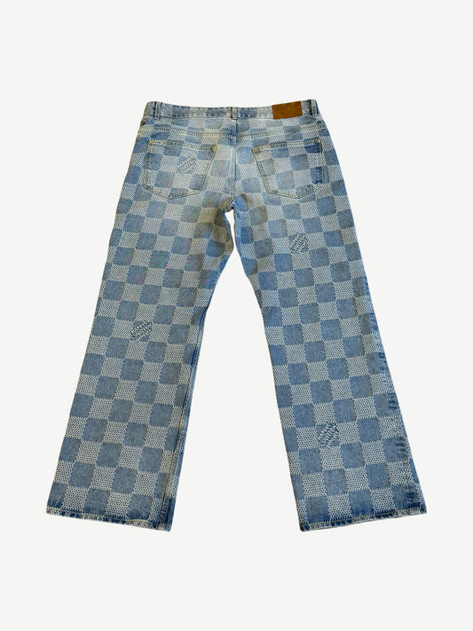 Louis Vuitton Indigo Damier Denim Skate Pants