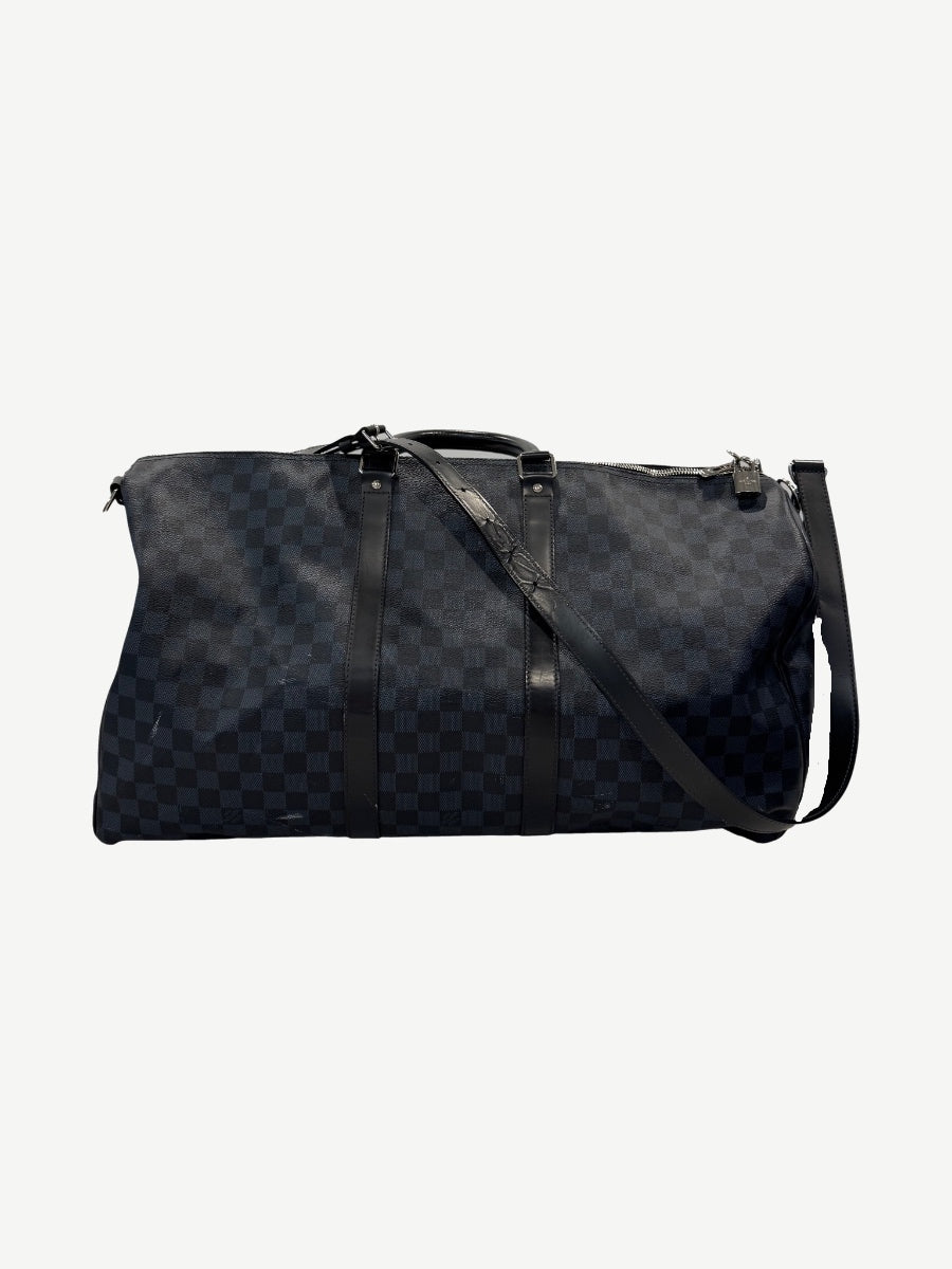 Louis Vuitton Keepall 50 Bandouliere Damier Graphite Canvas Duffle Bag