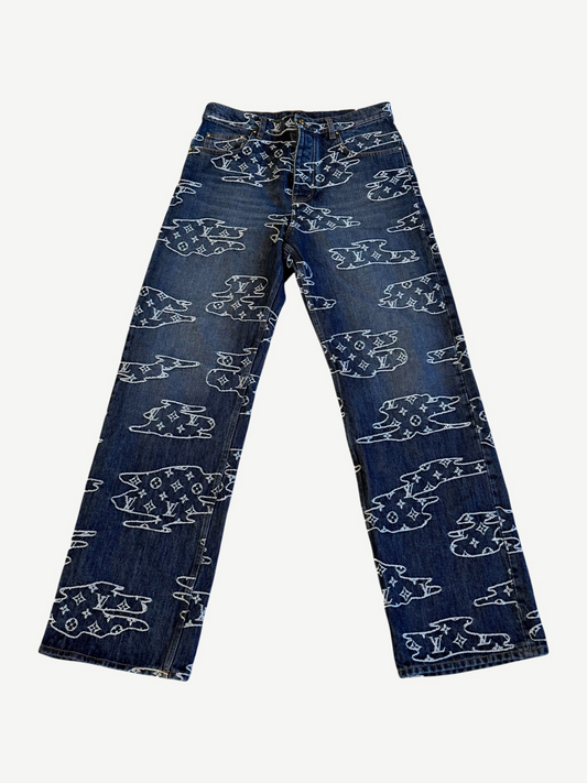 Louis Vuitton Monogram Cloud Denim Skate Pants