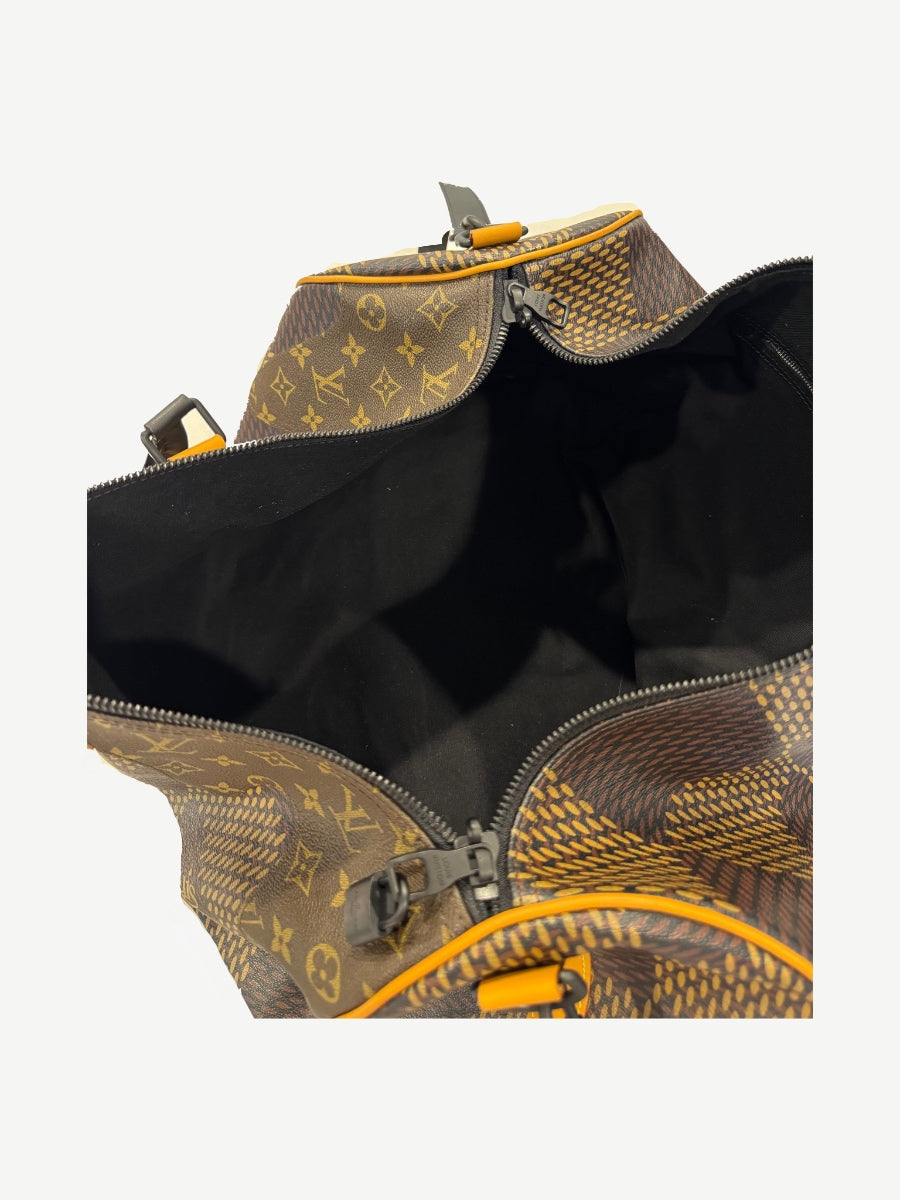 Louis Vuitton Nigo Brown Keepall Bandouliere 50 Duffle Bag