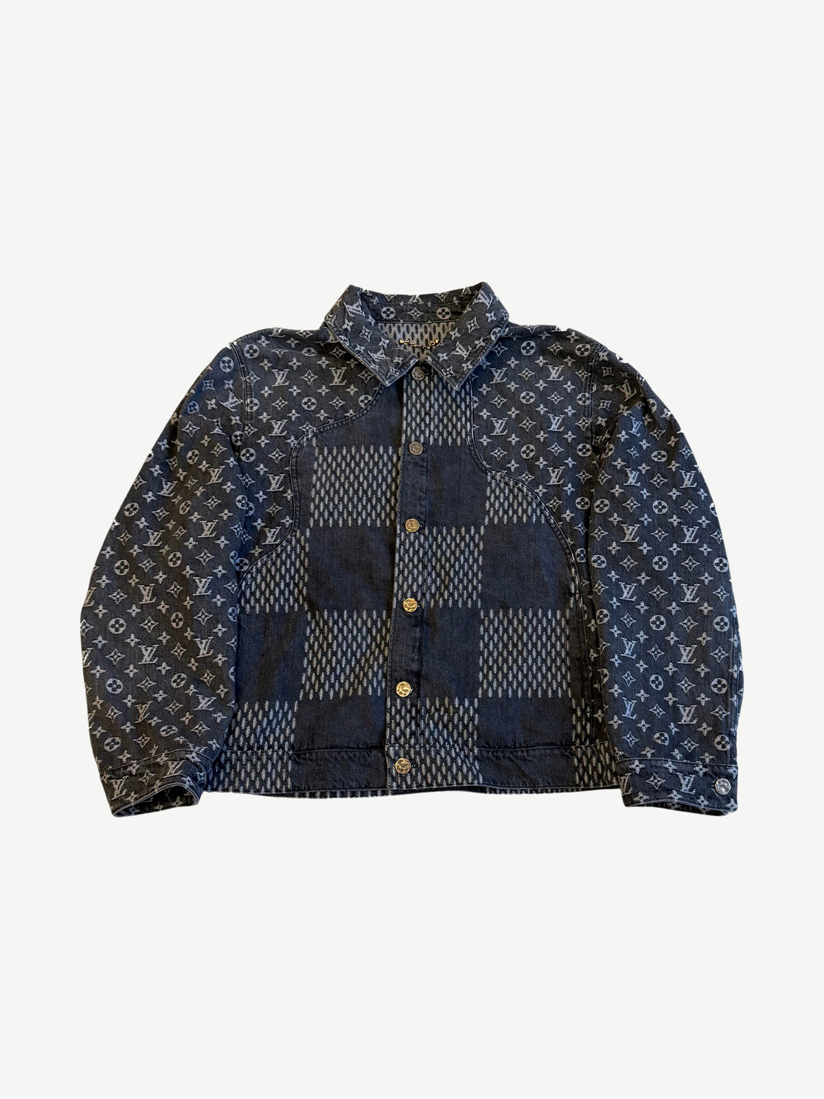 Louis Vuitton Nigo Giant Damier Waves Monogram Denim Jacket