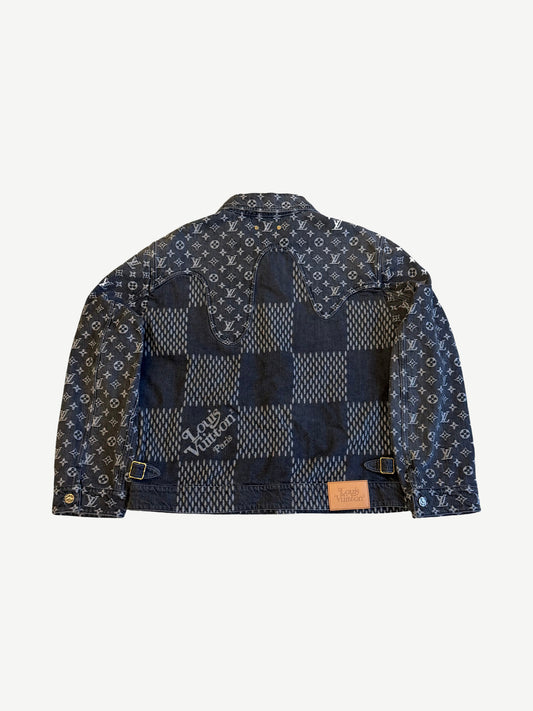 Louis Vuitton Nigo Giant Damier Waves Monogram Denim Jacket