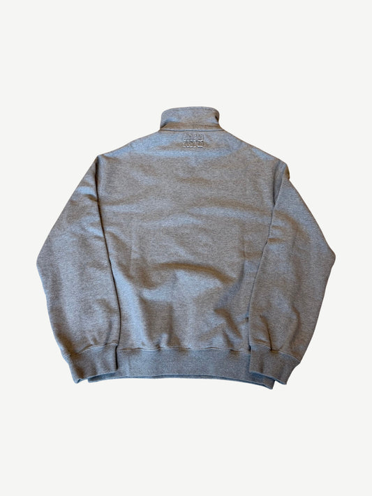 Miu Miu Gray Half Zip Sweatshirt