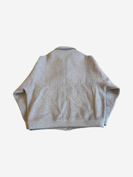 Miu Miu Grey Jersey Blouson Pleated Zip Jacket