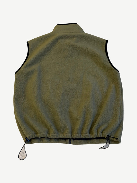 Miu Miu Olive Green Fleece Zipper Vest