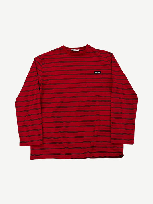Miu Miu Red Black Striped Jersey Longsleeve