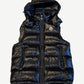 Moncler Black Bormes Hooded Down Puffer Vest