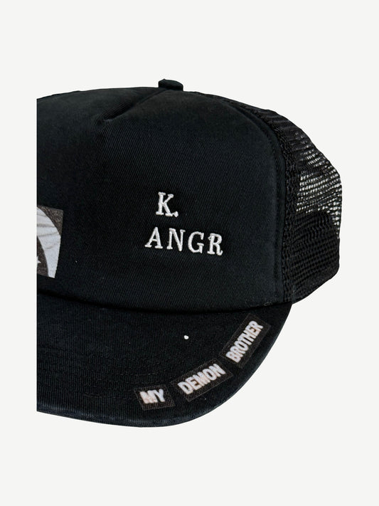 Paly Hollywood Black K. Angr Foam Trucker Hat