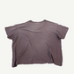 Paly Hollywood brown cotton tee back view with clean blank back panel and ribbed crewneck.