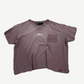 Paly Hollywood brown short sleeve tee front with cream core logo print across the chest.