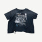 Paly Hollywood Cry For Me tee in washed black with collaged skull, portrait and handwritten zine-style graphic print.