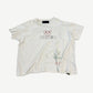 Paly Hollywood off white distressed tee with hand drawn Find Your Friends scribble graphic and crying heart