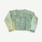 Back of Paly Hollywood green faded longsleeve with Western Union Hell graphic and saint collage prints.