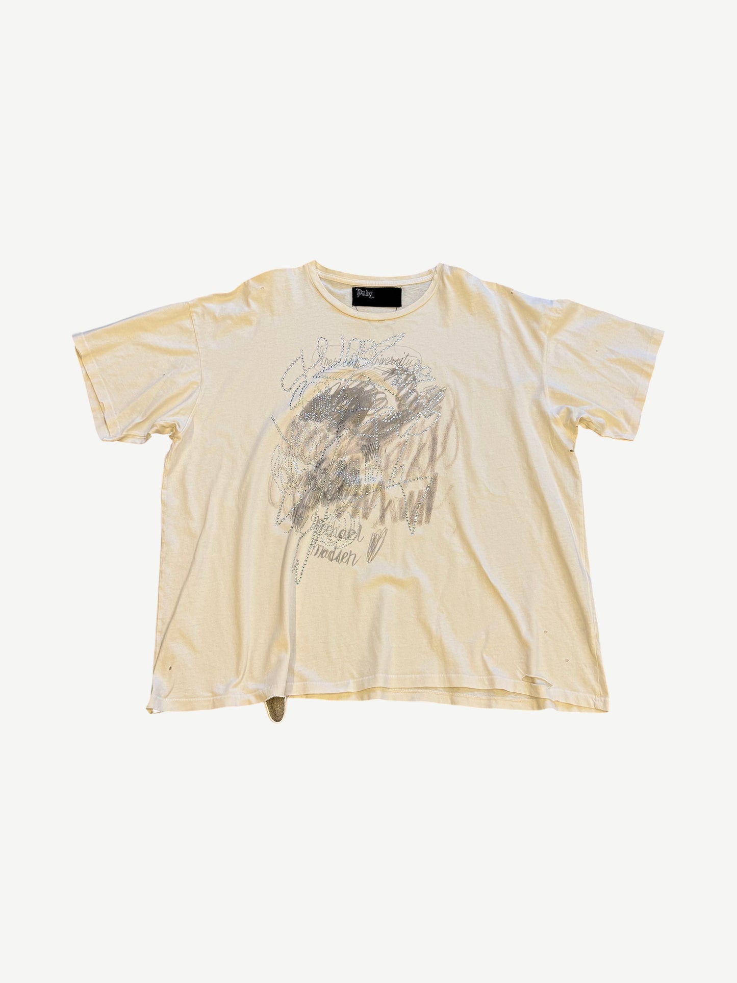 Paly Hollywood Ivory Scribble Tee