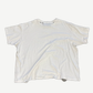 Paly Hollywood distressed cream Lost Angels tee back, plain washed white cotton with frayed neckline