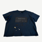 Paly Hollywood navy memorial tee front with Rodney Harvey tombstone print and gold heart accents