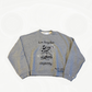 Paly Hollywood Mythss crewneck in heather gray with Los Angeles Mythss chest graphic print.
