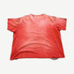Paly Hollywood Spirit of Jimmy red distressed tee back view, sun-faded cotton with raw edge hem detailing
