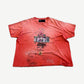 Paly Hollywood Spirit of Jimmy faded red distressed tee with Dario Argento photo collage cross graphic, front