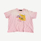 Paly Hollywood washed pink tee with Sum 1 In Hollywood Luvs Me ransom-style collage graphic on chest
