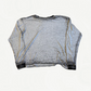 Paly Hollywood seasonal logo longsleeve back view in heather grey with dark contrast cuffs and hem