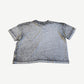 Back view of Paly Hollywood seasonal logo tee in heather grey cotton with blank rear panel and clean hem.