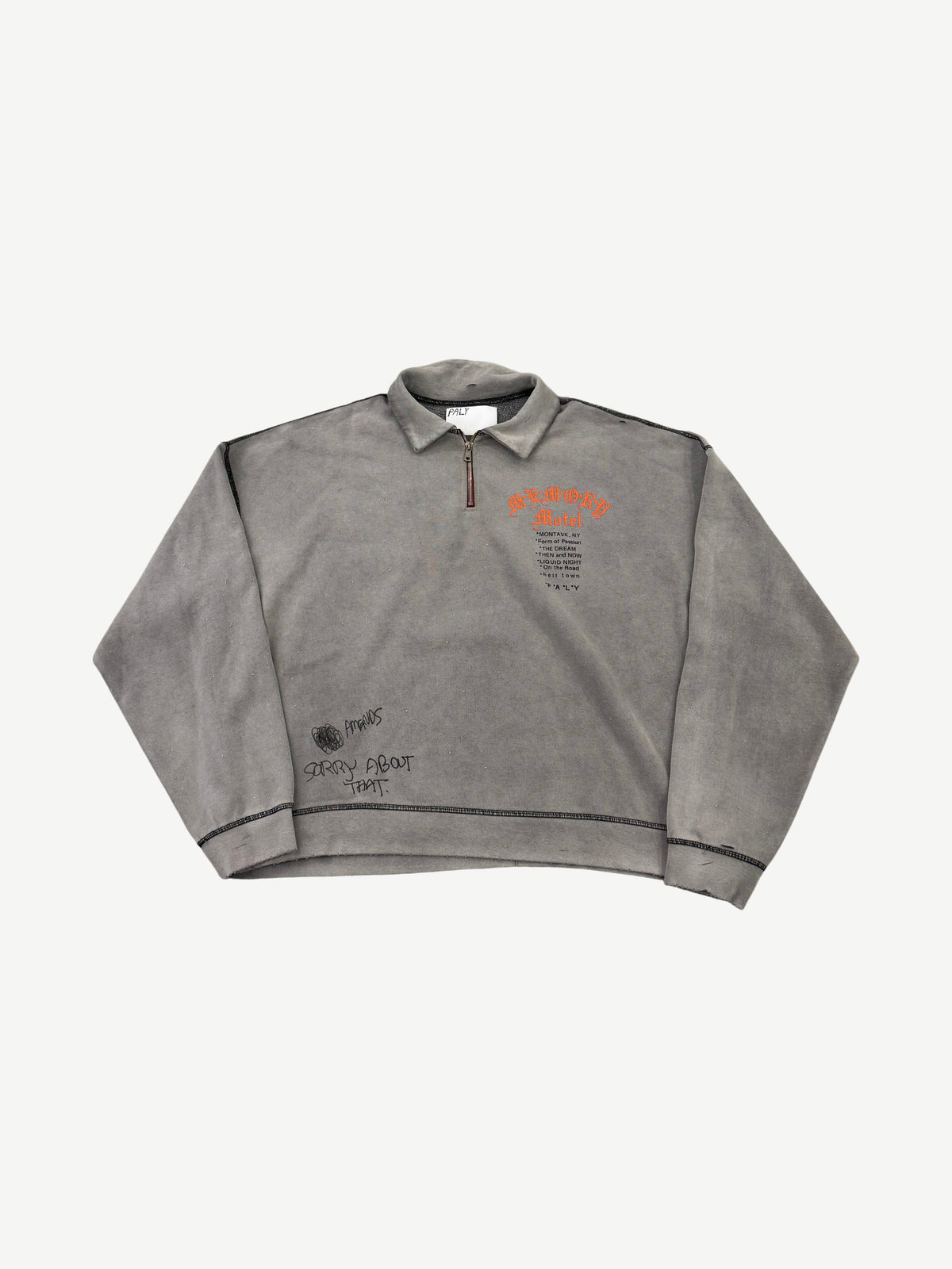 Paly Hollywood Sorry 'Bout That 1/4 Zip Crewneck