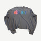 Paly Hollywood Theater of Cruelty longsleeve back with painted UBU ROI text and figure graphic