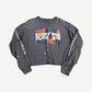 Paly Hollywood Theater of Cruelty distressed gray longsleeve with hand-painted multicolor graphic