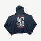 Paly Hollywood Valley of Dolls hoodie back with red and white screen-printed woman portrait graphic