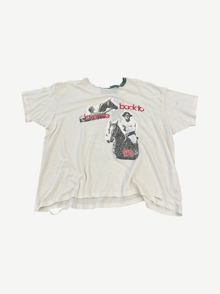 Paly Hollywood White Back To Life Ringer Tee
