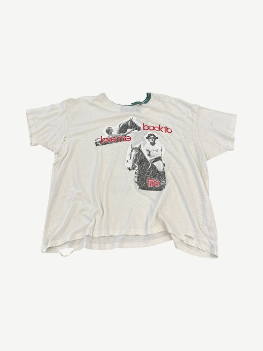 Paly Hollywood White Back To Life Ringer Tee