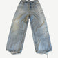 Balenciaga Baggy Outline Logo Light Wash Denim