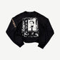 Enfants Riches Deprimes black Die In Bed longsleeve with framed portrait gothic text and flame sleeve