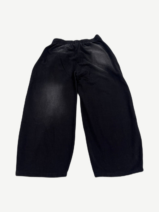 GV Gallery Tundra sweatpants back view in faded black wash with elastic waistband and wide leg fit