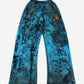 Balenciaga blue skater baggy sweatpants with allover hand-scrawled graffiti print and drawstring waist.