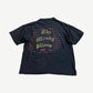 Vintage Moody Blues black tee, back view showing concert tour dates printed in white type