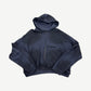 GV Gallery Raspberry Hills navy Pamela Anderson zipup, washed cropped hoodie with brass zipper