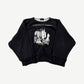 ERD Architettura di Mussolini black raglan crewneck with B&W architectural print on chest