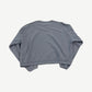 Enfants Riches Deprimes gray Absender crewneck back view with blank washed faded cotton and ribbed cuffs