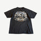 Vintage Harley Davidson Looney Tunes faded black tee with Wild as the Wind biker characters graphic, front view