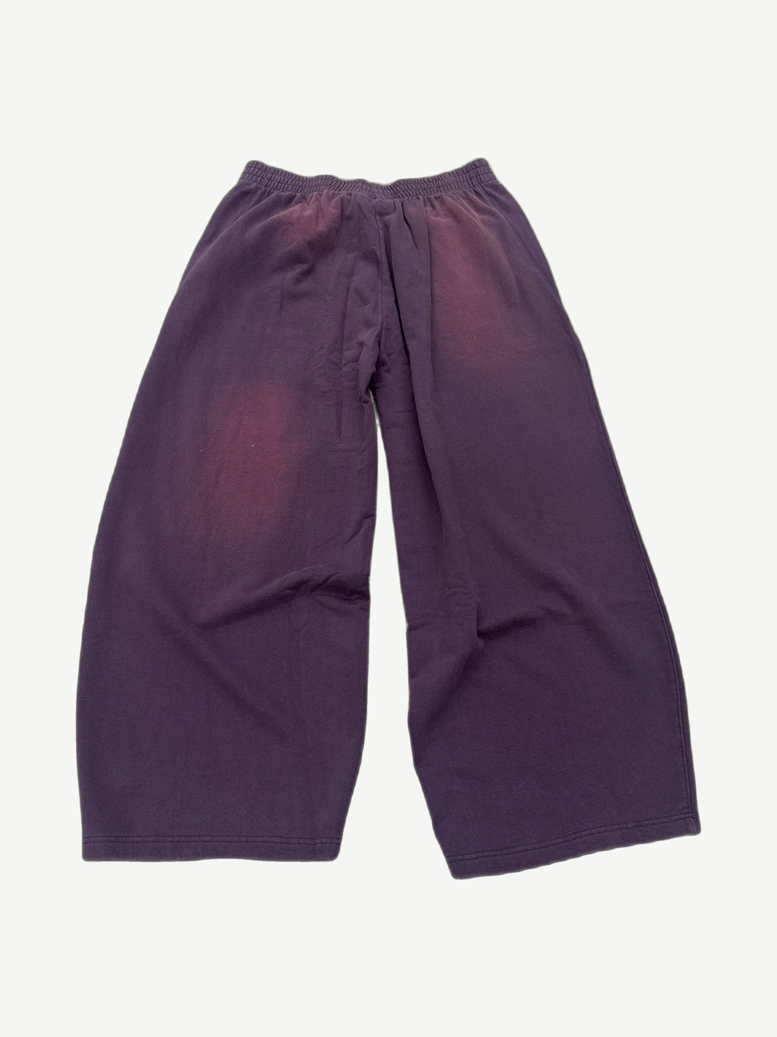 GV Gallery Raspberry Hills Dream sweatpants back view in faded purple fleece with elastic waistband
