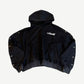 HMDD Flower Studded hoodie in black with rhinestone floral clusters along sleeves and white chest logo.