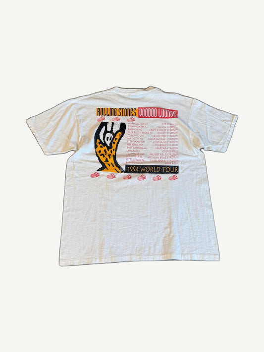 Vintage Rolling Stones White Voodoo Lounge World Tour Tee