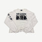 Enfants Riches Deprimes white Neoism longsleeve with distressed black Neoism graphic print across chest.