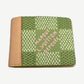 Louis Vuitton Tyler the Creator green Damier slender wallet with checkered print and embossed LV monogram