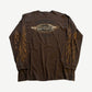 Vintage Harley Davidson Florida longsleeve back in brown with full flame graphic and bold biker print details